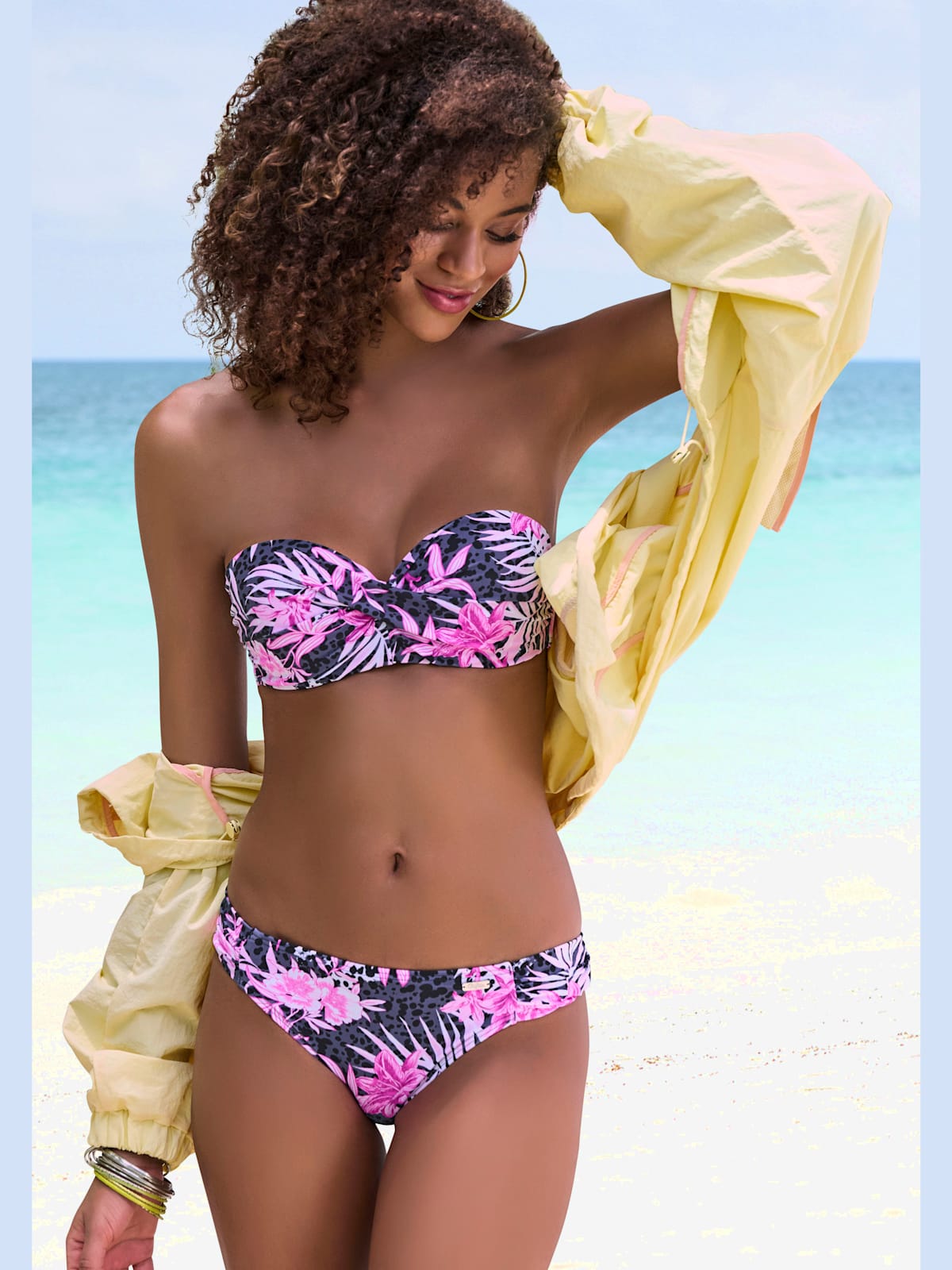 Maillot de bain bandeau à armatures « imprimé, effet de couleur différent pour chaque pièce » - - Buffalo - Modalova