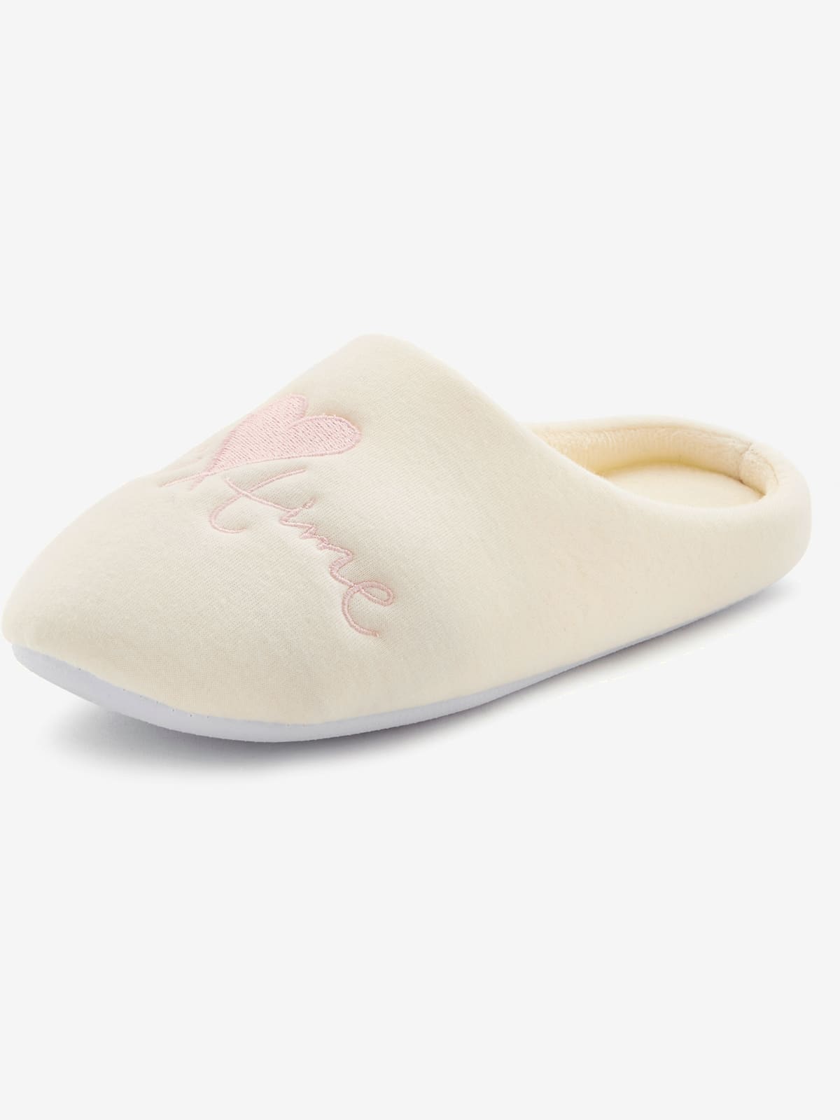 Mules chaussons avec inscription fantaisie - Vivance - Modalova