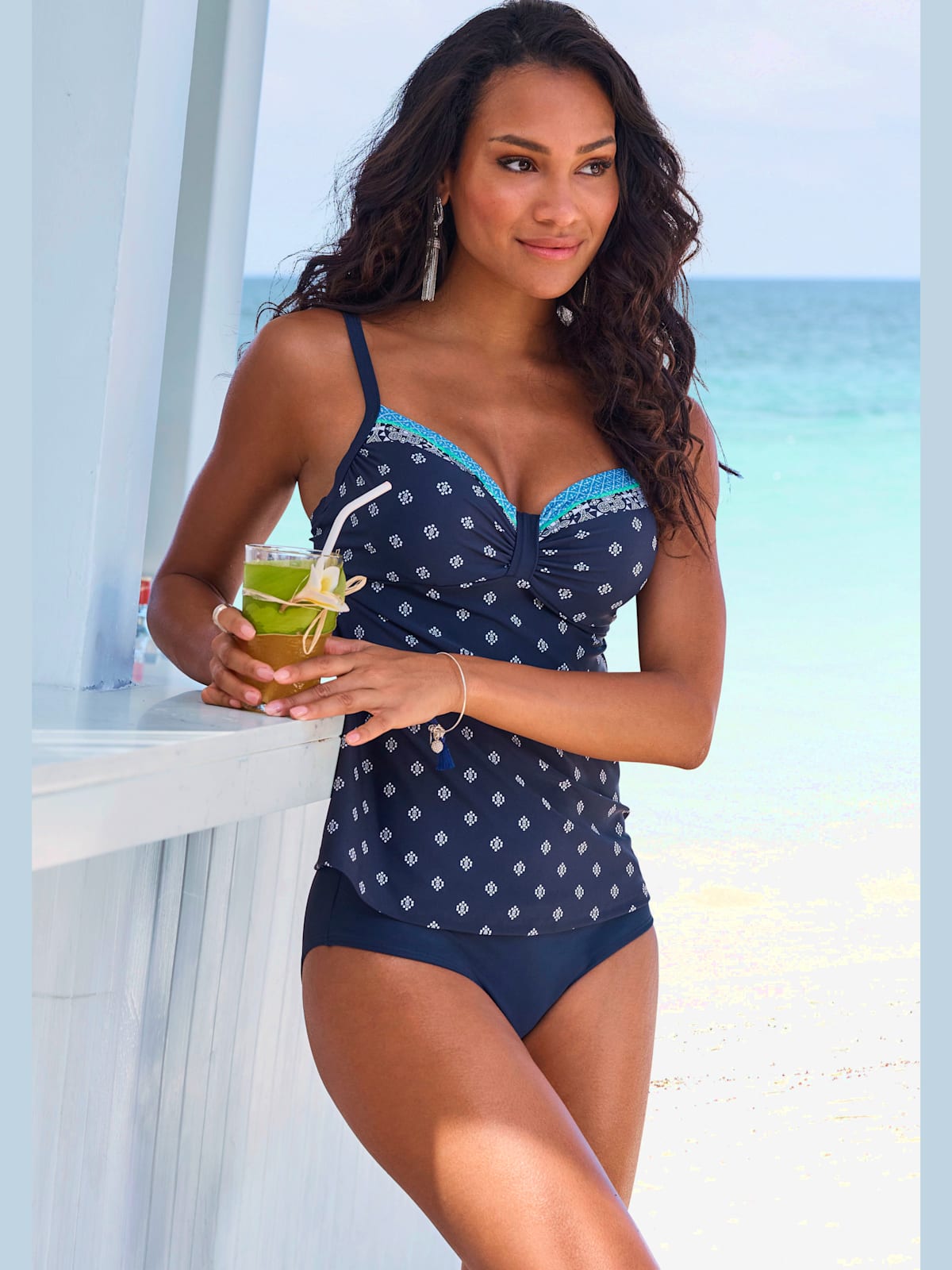 Haut de maillot de bain à armatures imprimé - LASCANA - Modalova
