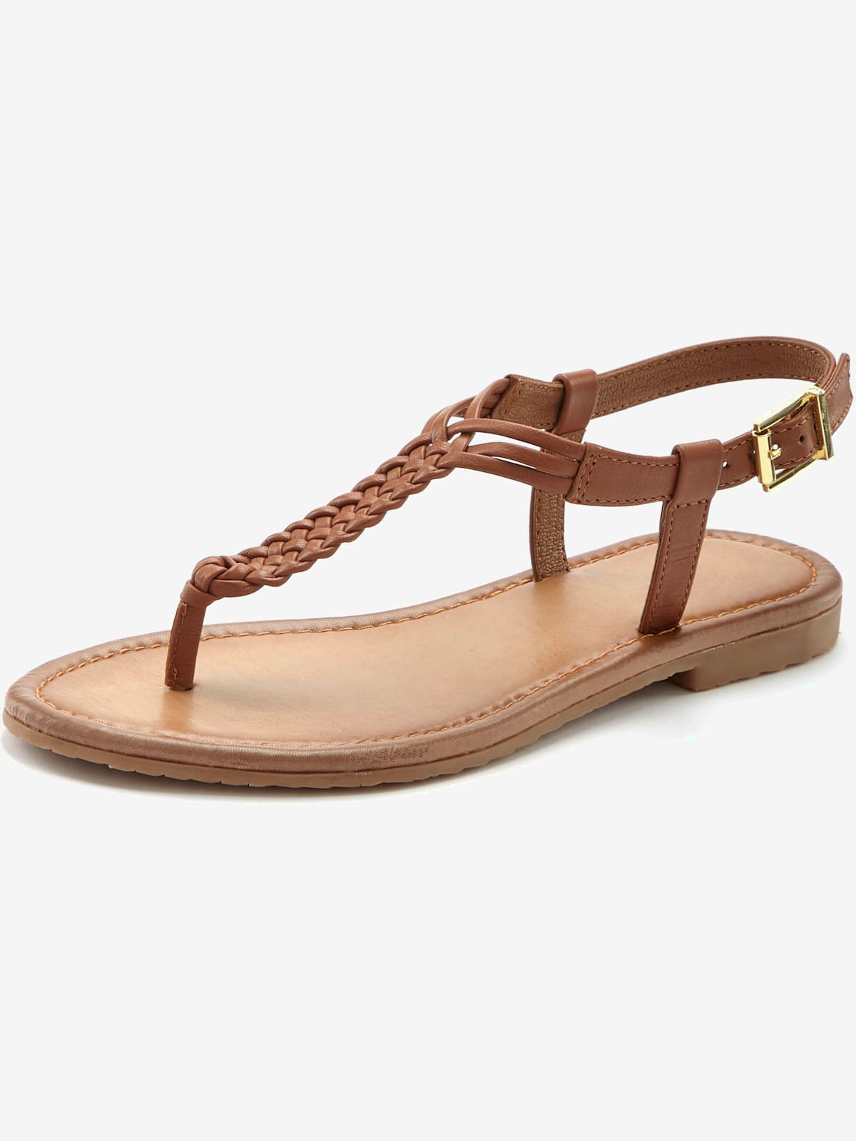 Tongs sandales d'été en cuir de qualité - Vivance - Modalova