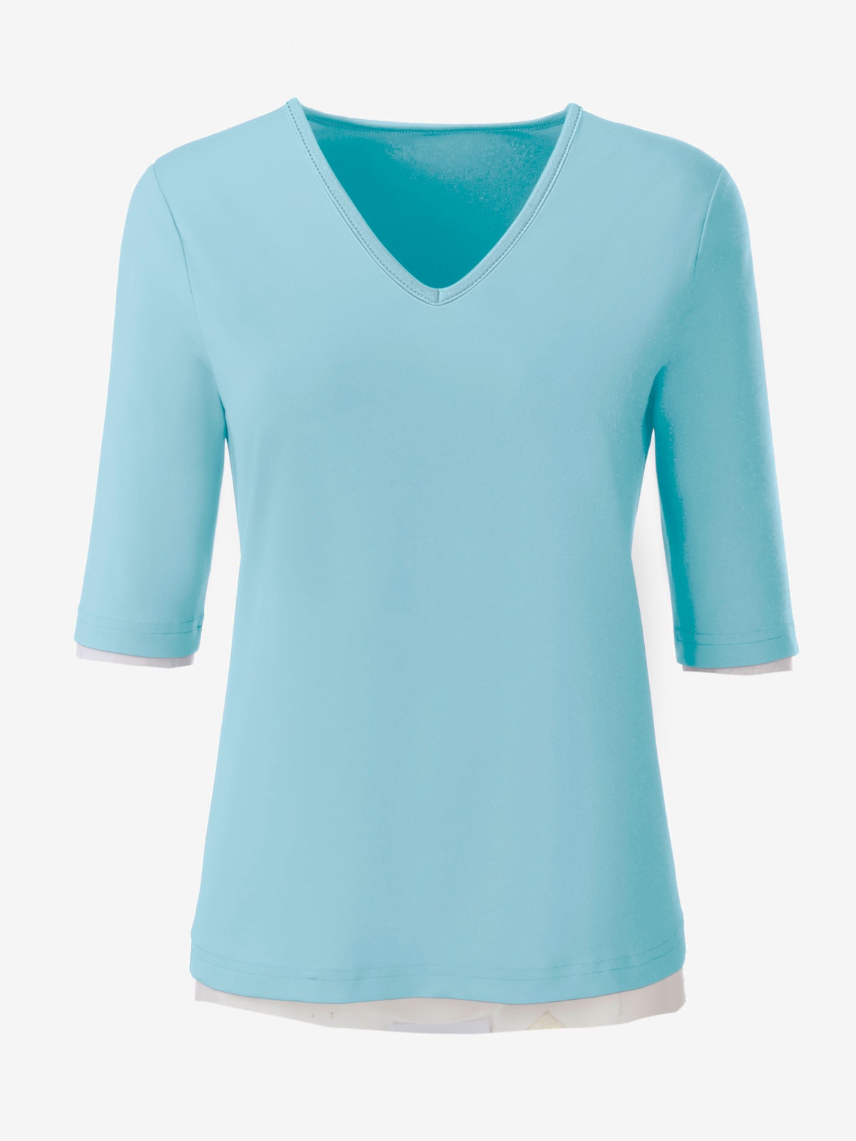 T-shirt en v toucher doux et agréable - Helline - Modalova