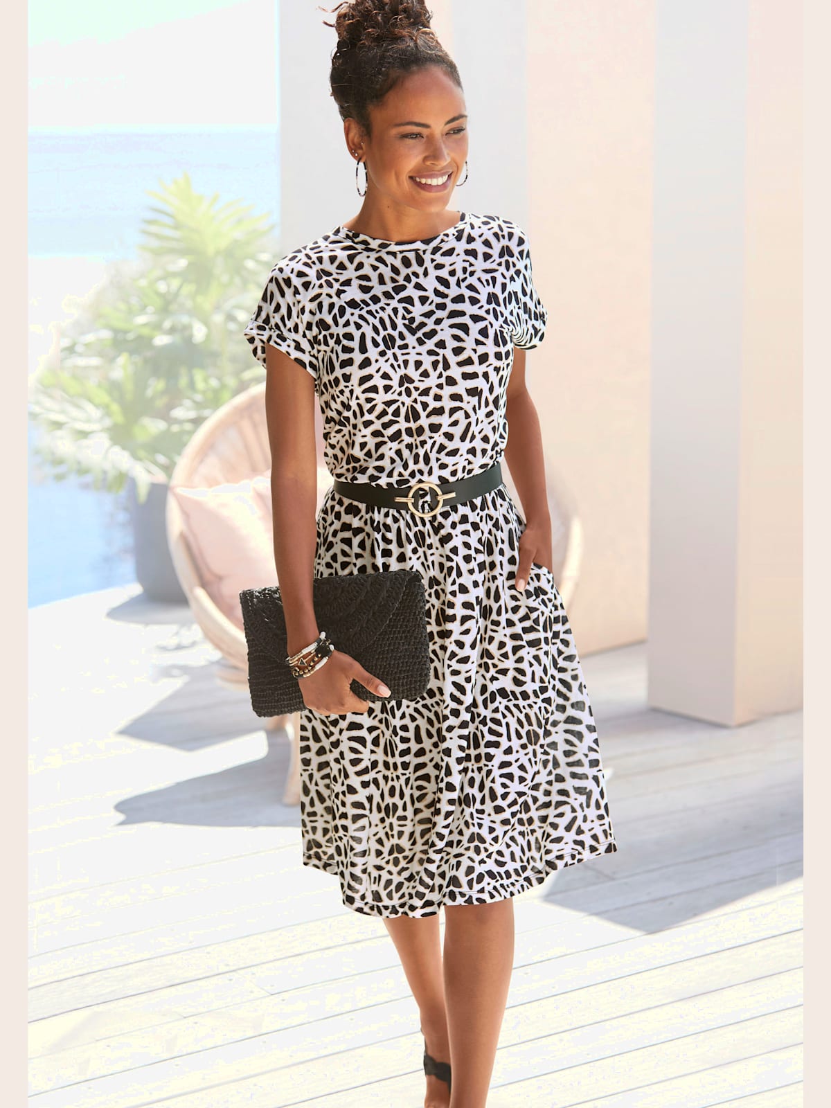 Robe en jersey encolure ronde - - LASCANA - Modalova
