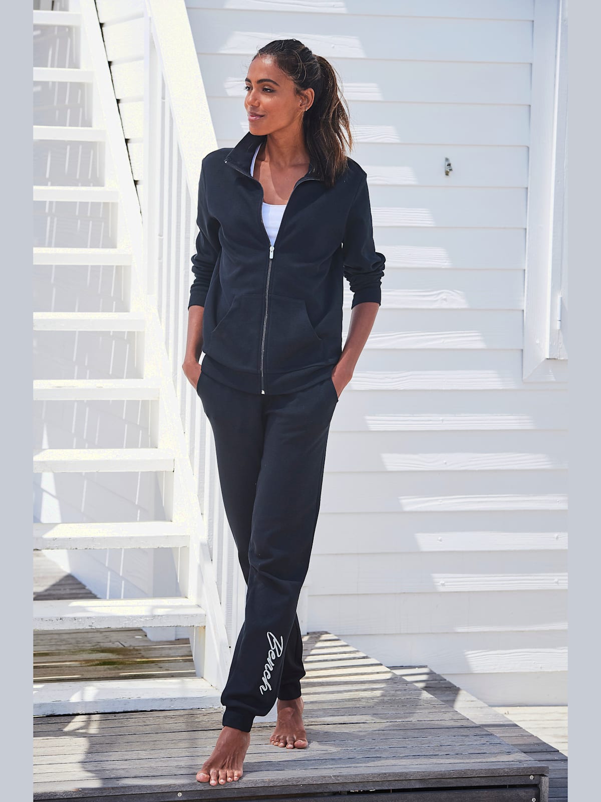 Veste sweat à col montant - Bench. Loungewear - Modalova