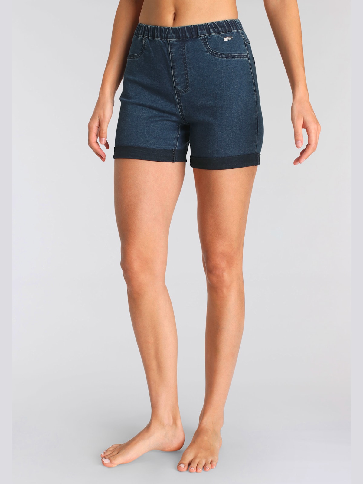 Shorts short en jean en qualité denim extensible - Buffalo - Modalova