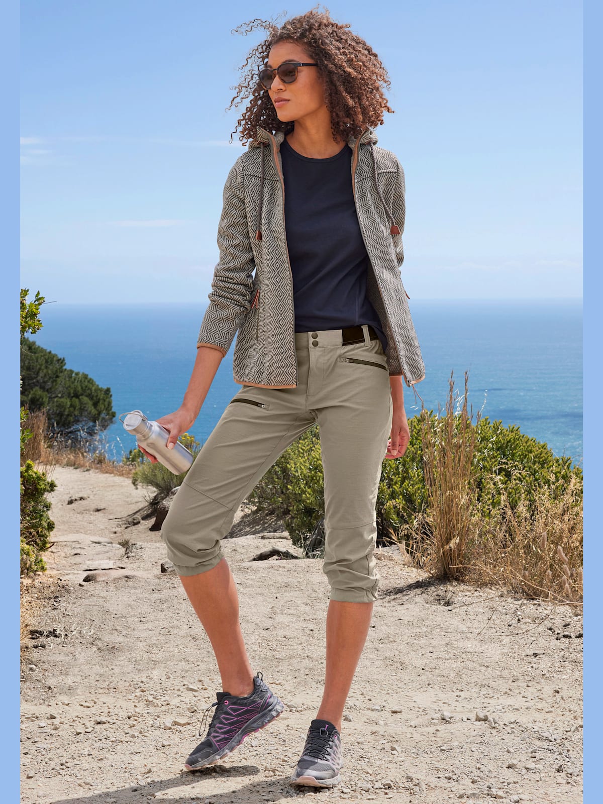 Legging corsaire pantalon de randonnée sportif en matière élastique - Vivance active - Modalova