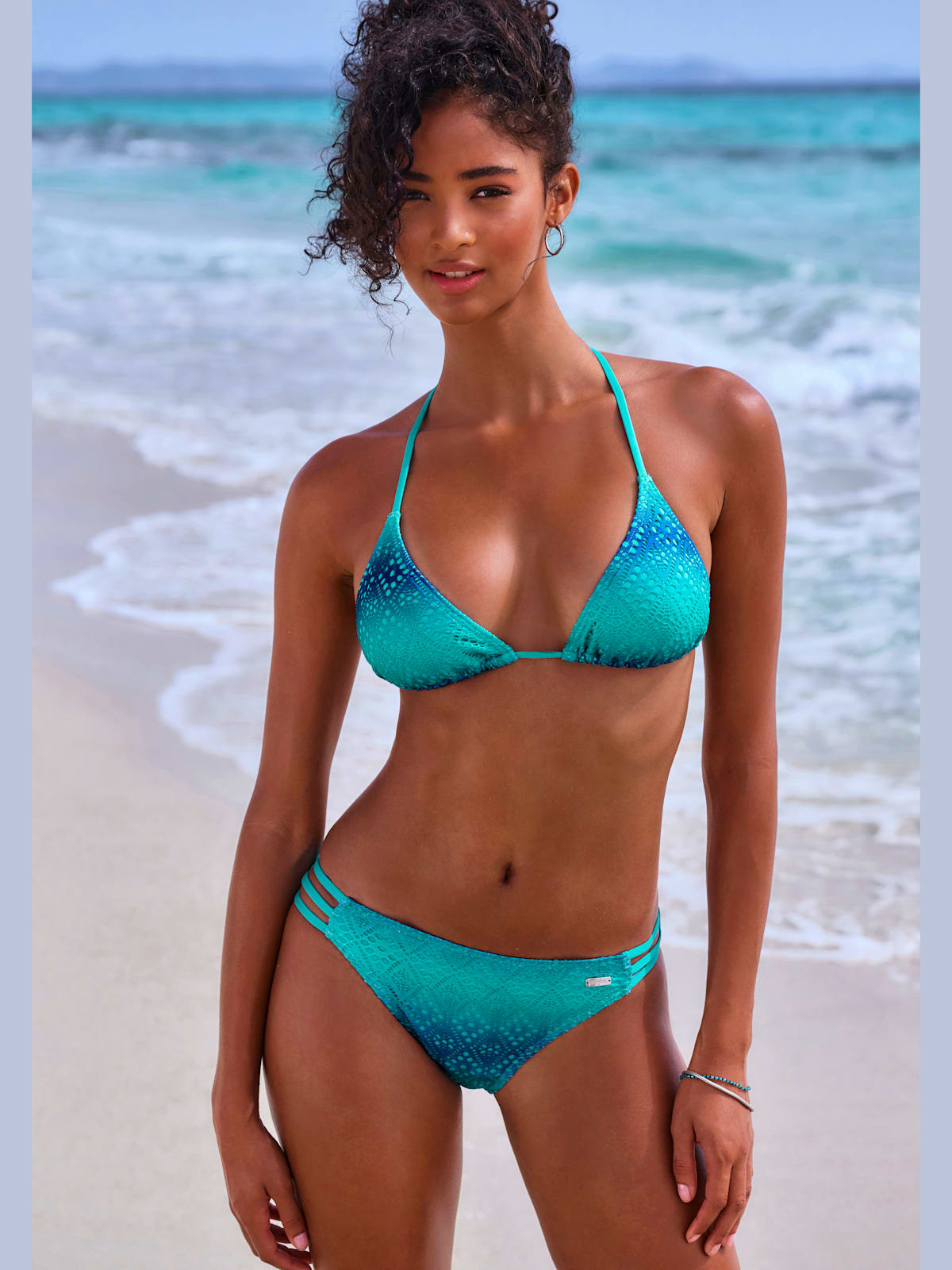 Bikini triangle broderie ajourée tendance avec dégradé de couleurs - - Buffalo - Modalova