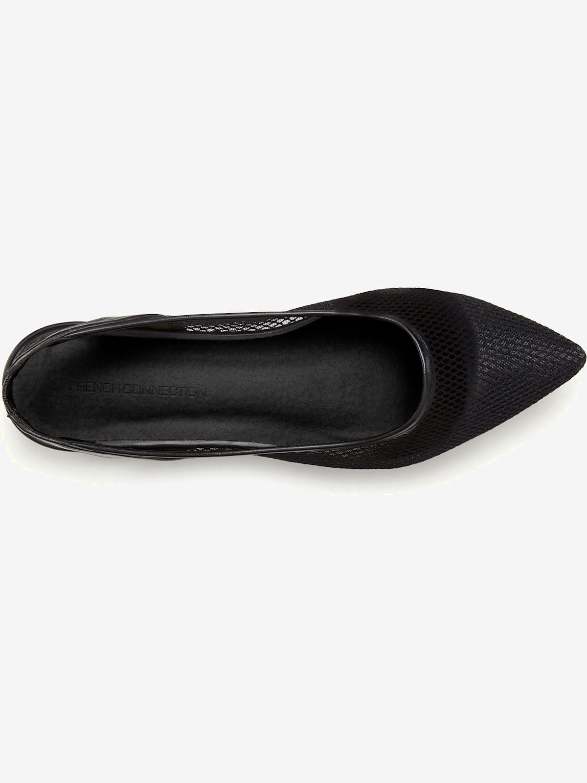 Ballerines à bride tendance avec empiècements en maille - French Connection - Modalova