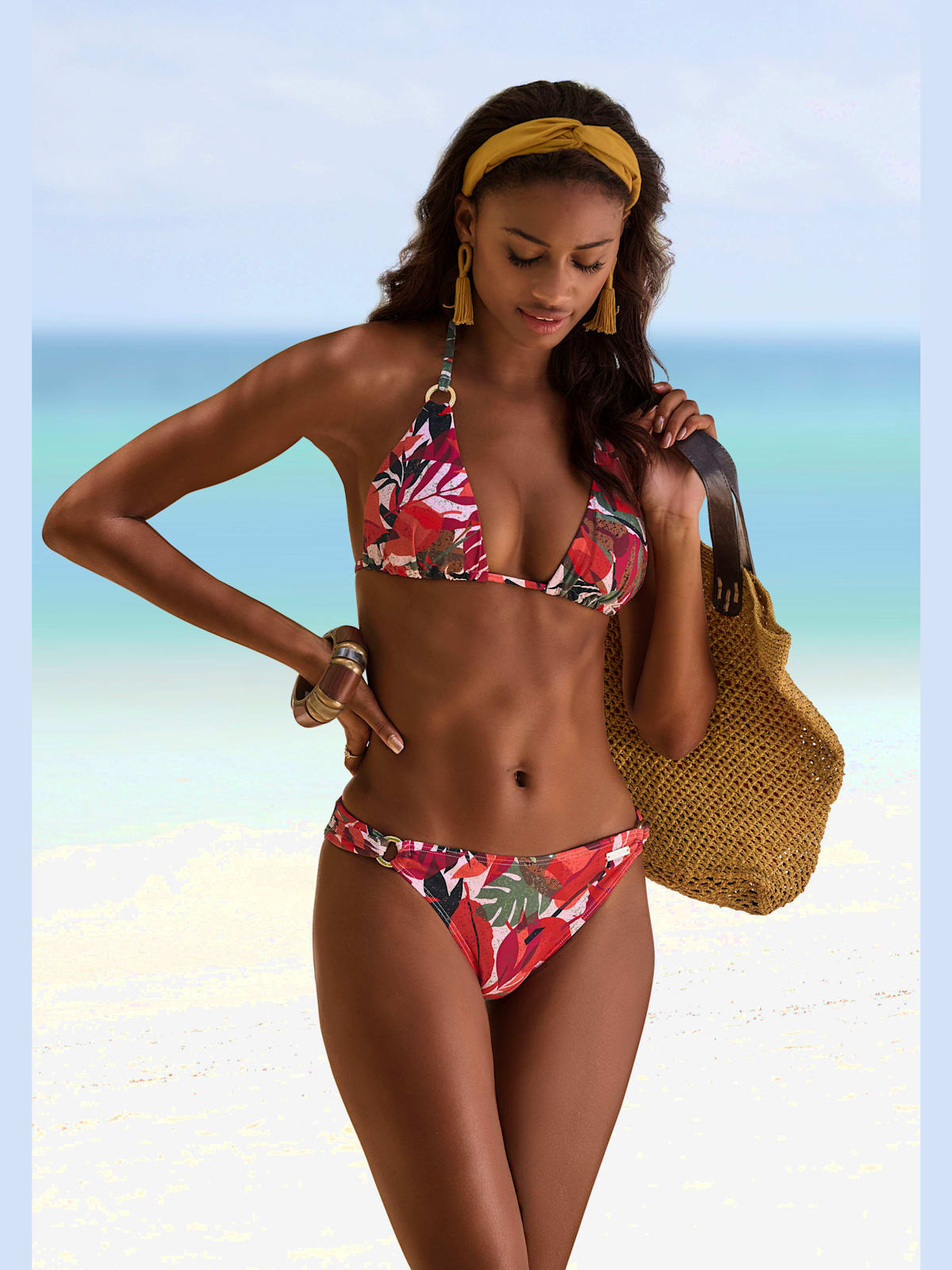 Bas de maillot de bain imprimé tropical - LASCANA - Modalova