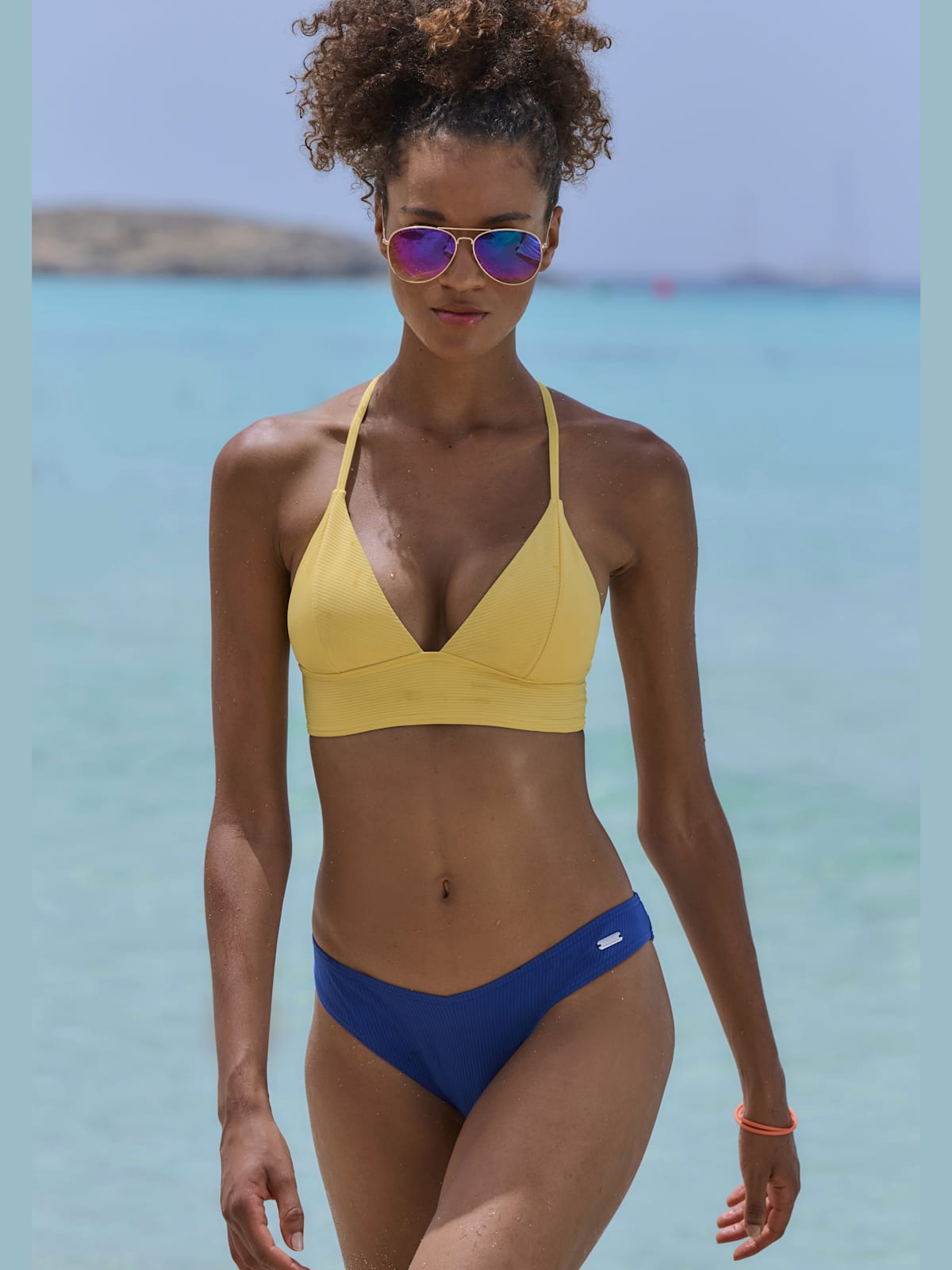 Haut de bikini triangle coloris uni tendance - Venice Beach - Modalova