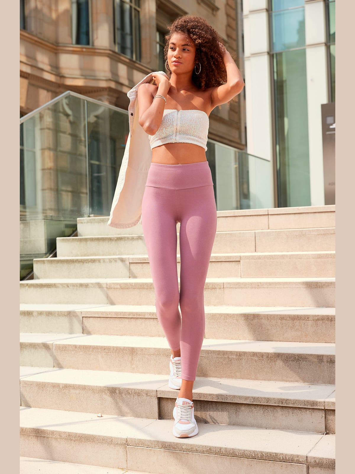 Legging - LASCANA - mauve - LASCANA - Modalova