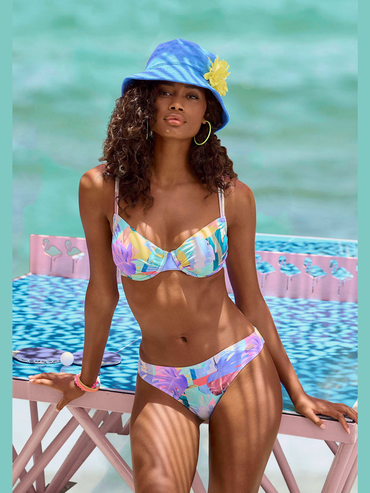 Bas de maillot de bain imprimé tendance, effet de couleur différent pour chaque pièce - Venice Beach - Modalova