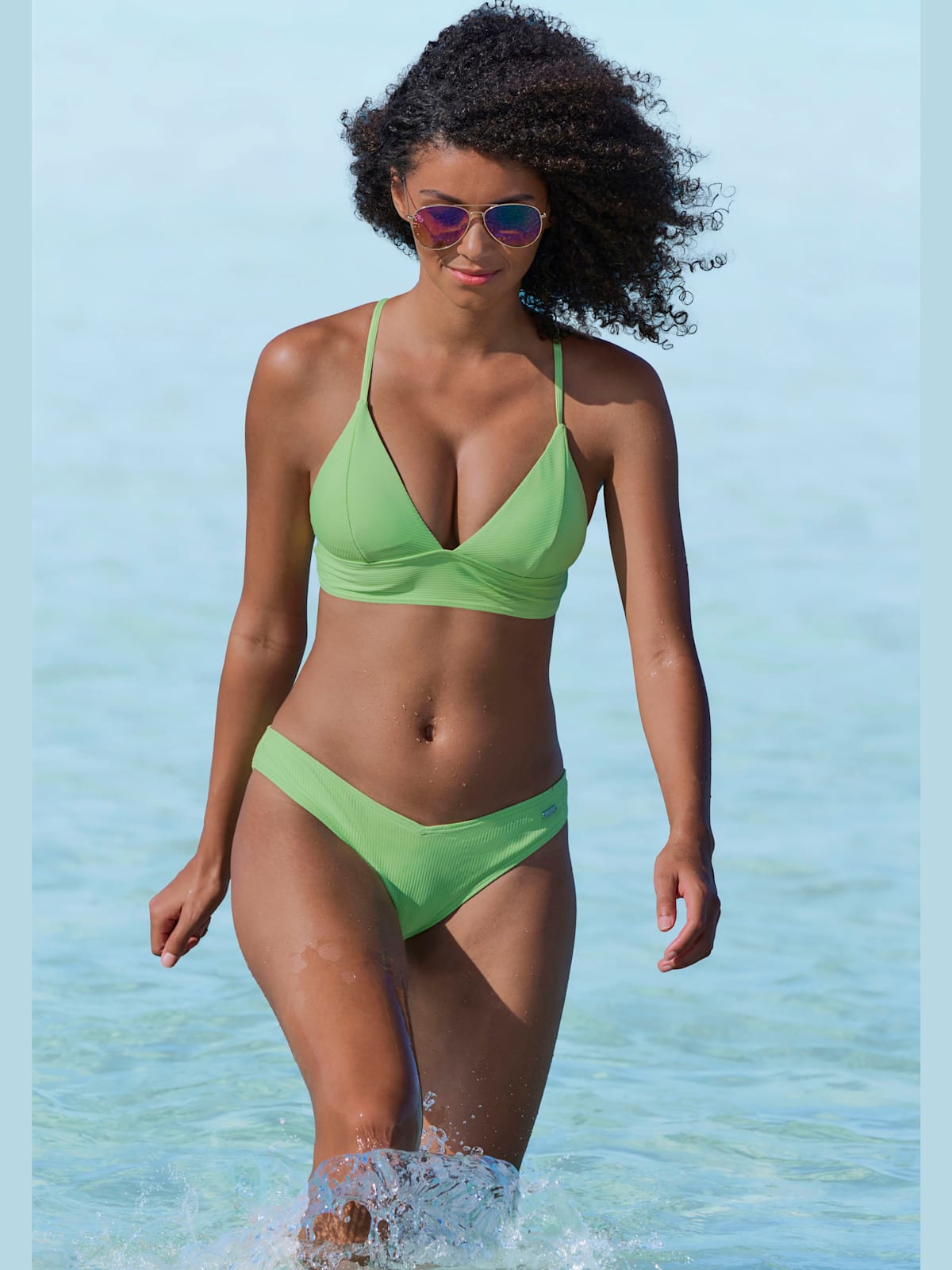 Haut de bikini triangle coloris uni tendance - Venice Beach - Modalova