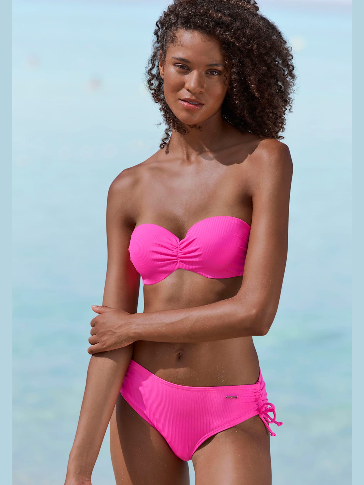 Haut de maillot de bain bandeau coloris uni tendance - Venice Beach - Modalova