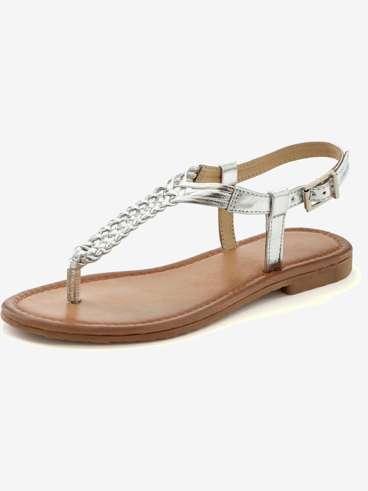 Tongs sandales d'été en cuir de qualité - Vivance - Modalova