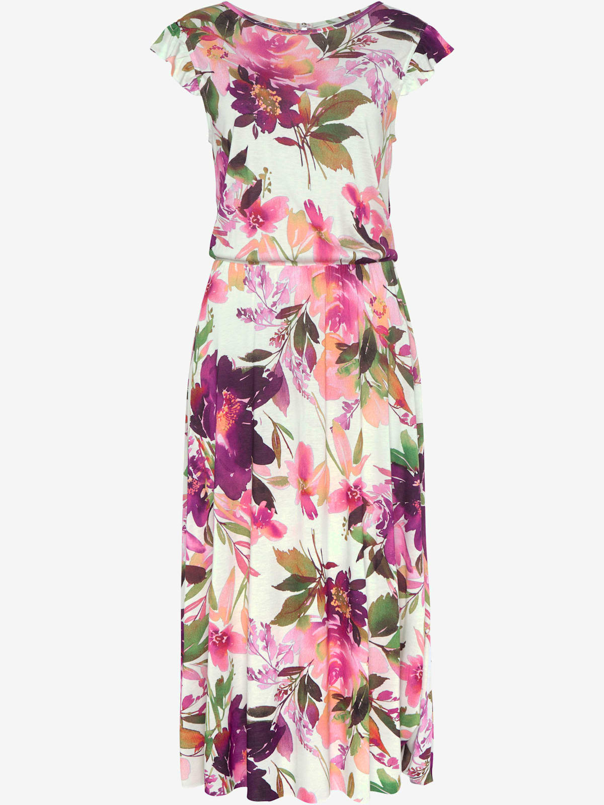 Robe mi-longue encolure ronde - Beachtime - Modalova