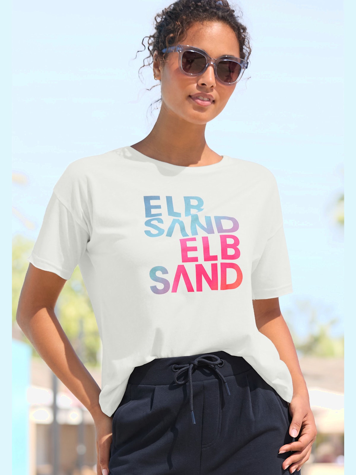 T-shirt encolure ronde - Elbsand - Modalova