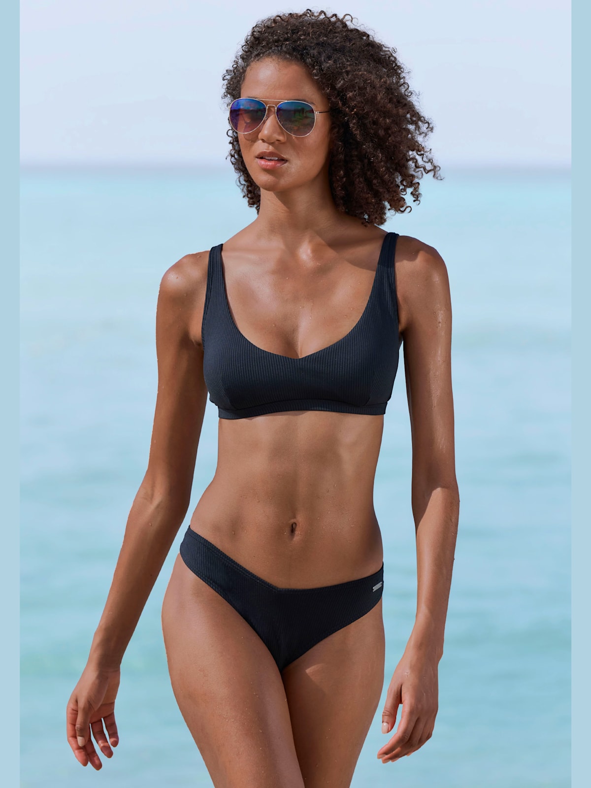 Haut de bikini bustier coloris uni tendance - Venice Beach - Modalova