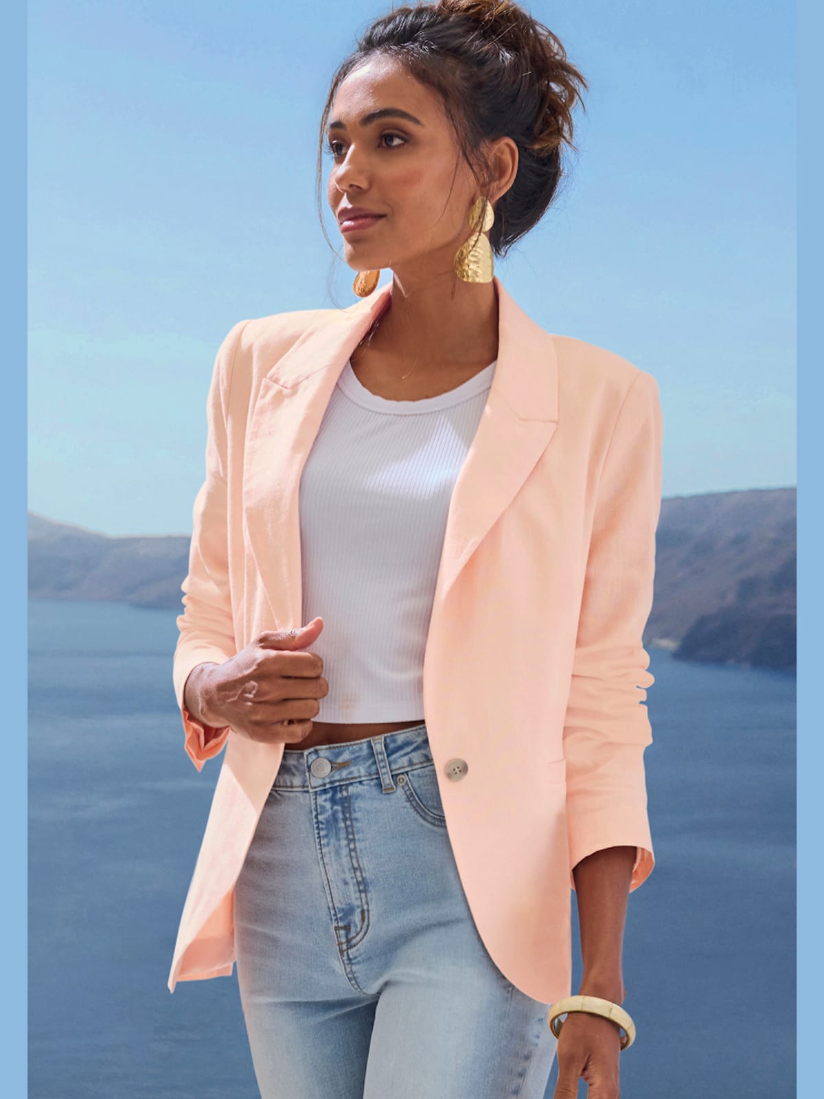 Blazer col à revers tendance et fente au dos - LASCANA - Modalova
