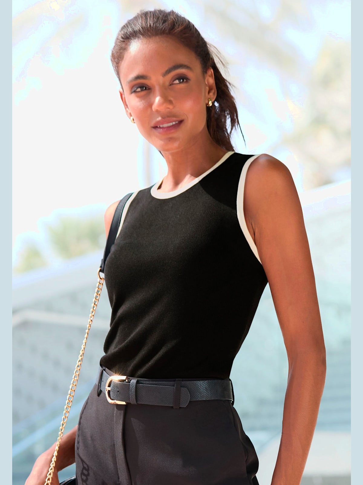 Débardeur en tricot bretelles larges - - LASCANA - Modalova