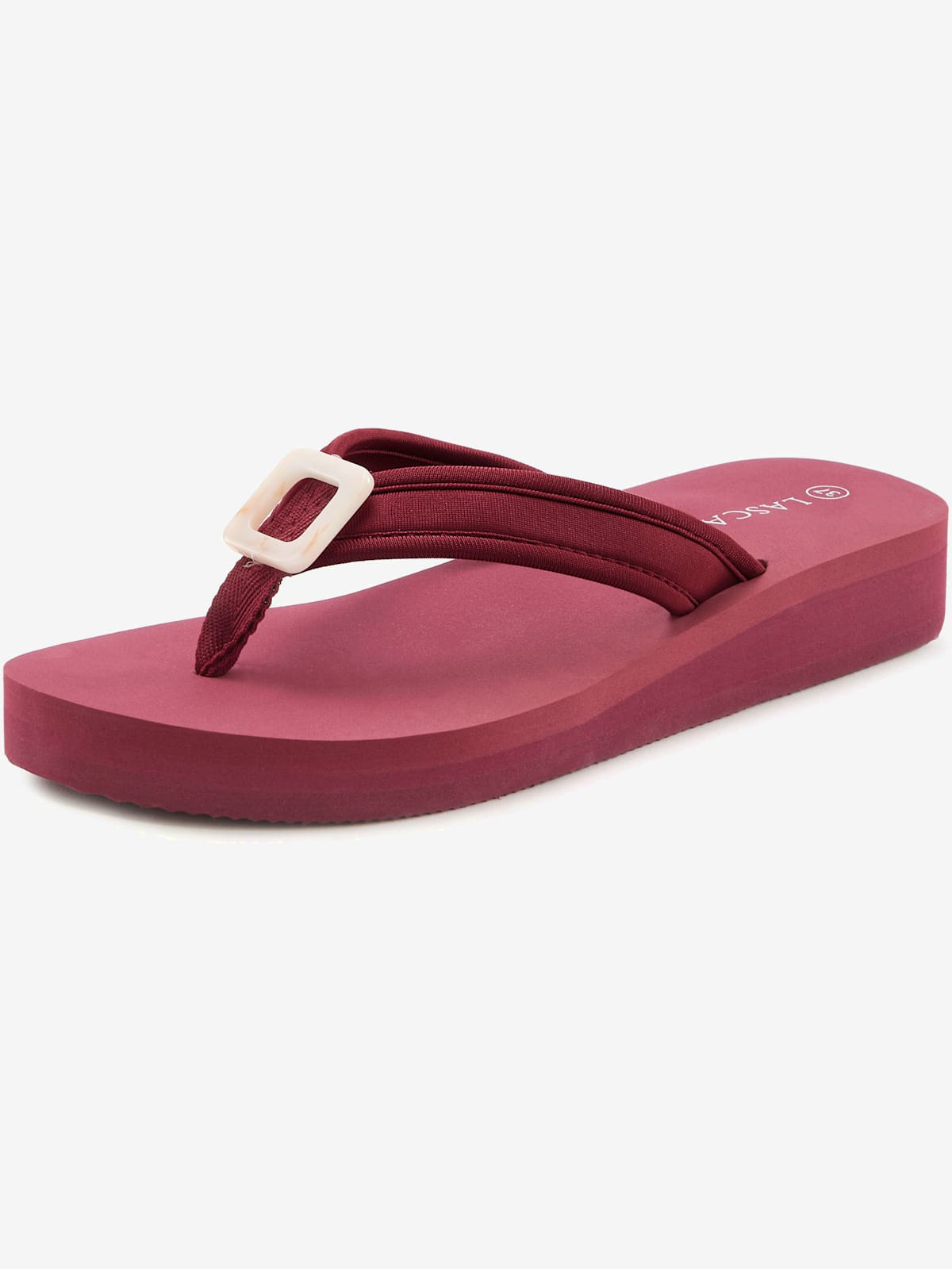 Tongs avec élément décoratif tendance et talon léger - LASCANA - Modalova