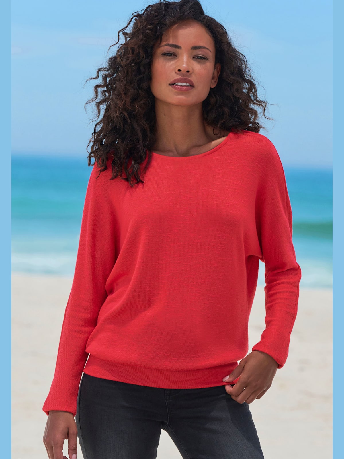 T-shirt manches longues manches chauve-souris longues - Vivance - Modalova