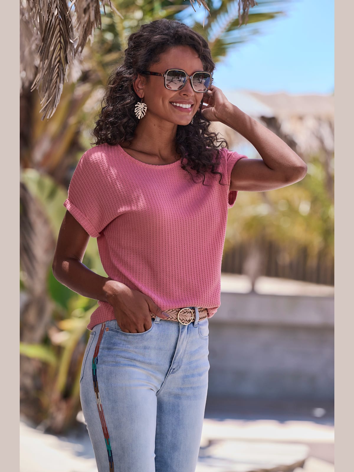 T-shirt à manches courtes qualité piqué ultra-douce - Vivance - Modalova