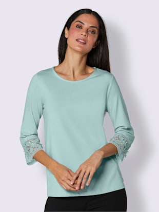 T-shirt en modal et coton 48% modal - Creation L Premium - Menthe