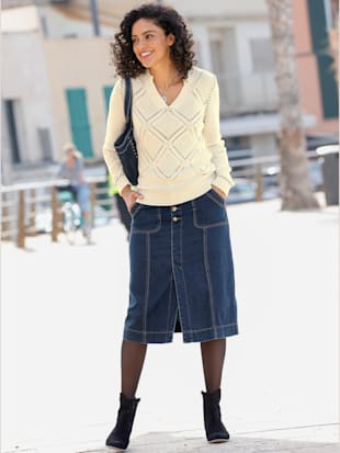 Pull ajouré 49% coton - Witt - Modalova