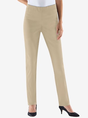Pantalon classique uni avec ceinture élastique - Stehmann Comfort line - Sable