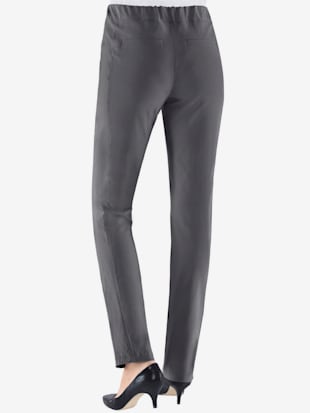 Pantalon classique uni avec ceinture élastique - Stehmann Comfort line - Graphite