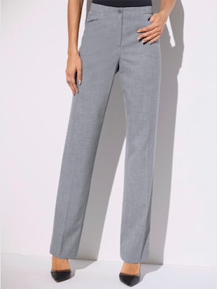 pantalon costume taille élastiquée invisible - come on - gris argenté chiné