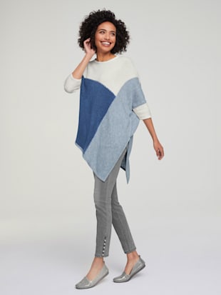 Pull encolure ronde - Rick Cardona - Bleu-blanc