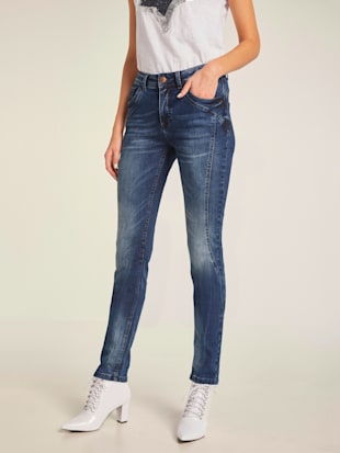 jeans effet ventre plat coupe skinny tendance - rick cardona - foncé usé