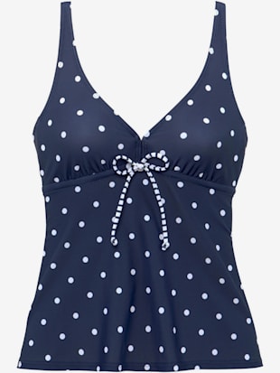 Haut de maillot de bain à armatures motif à pois tendance - s.Oliver - Marine-blanc
