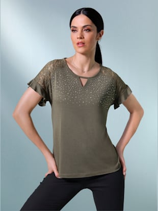 T-shirt en micromodal brillance - Creation L Premium - Kaki