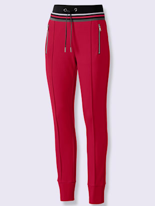 Pantalon en jersey aussi confortable qu'un pantalon de jogging - - Rouge