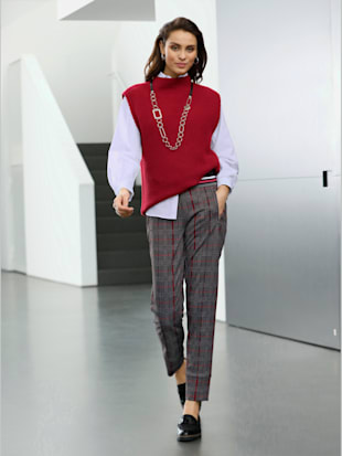 Débardeur en tricot 30% laine vierge (mérinos) - - Rouge