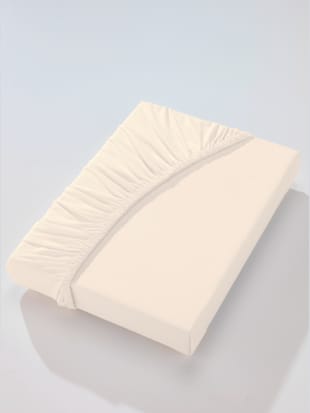 Drap-housse jersey filé à repassage superflu - Biberna - Écru