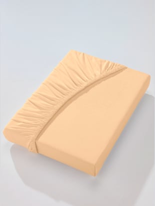 Drap-housse jersey filé à repassage superflu - Biberna - Beige