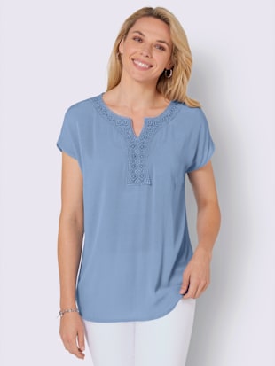 Chemisier pure viscose - - Bleu