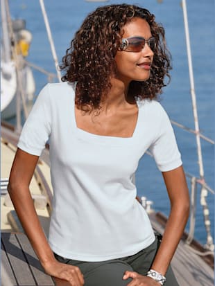 T-shirt à manches courtes pur coton - - Blanc