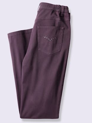 Jean coupe 5 poches ceinture élastique latérale - Witt - Modalova