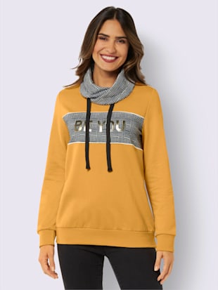 T-shirt à col roulé pur coton - - Ocre