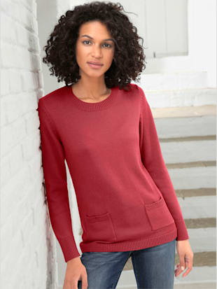 Pull encolure ronde différents coloris - Collection L - Rouge Corail