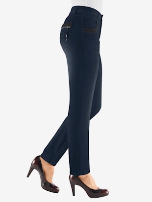 Jean skinny qualité coton - - Bleu Foncé