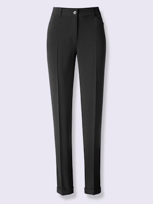 Pantalon plissé qualité indéformable - Creation L - Noir