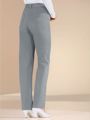 Jean coupe droite avec ceinture élastique au dos - Fair Lady - Gris