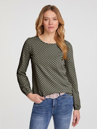 T-shirt superbe motif à pois - Linea Tesini - Olive Foncé