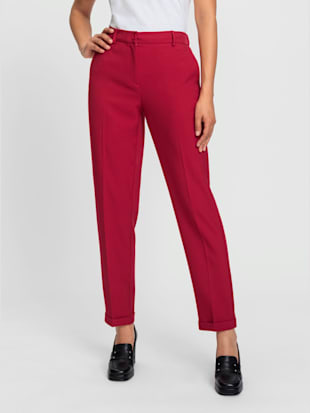 Pantalon+tisse+structure+indeformable+-++-+rouge