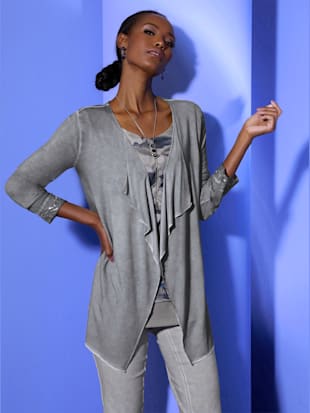 Veste légère viscose - Creation L - Couleur Argenté